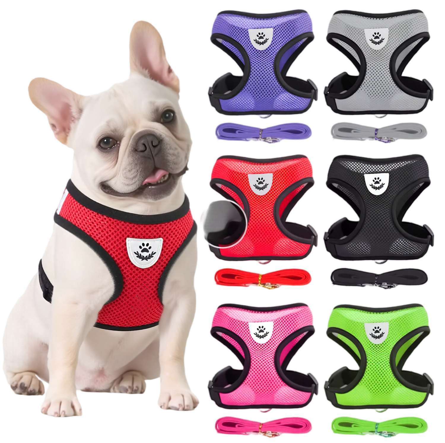 Breathable Cat Harness and Leash Set – Adjustable No-Pull Vest for Safe Outdoor Walks