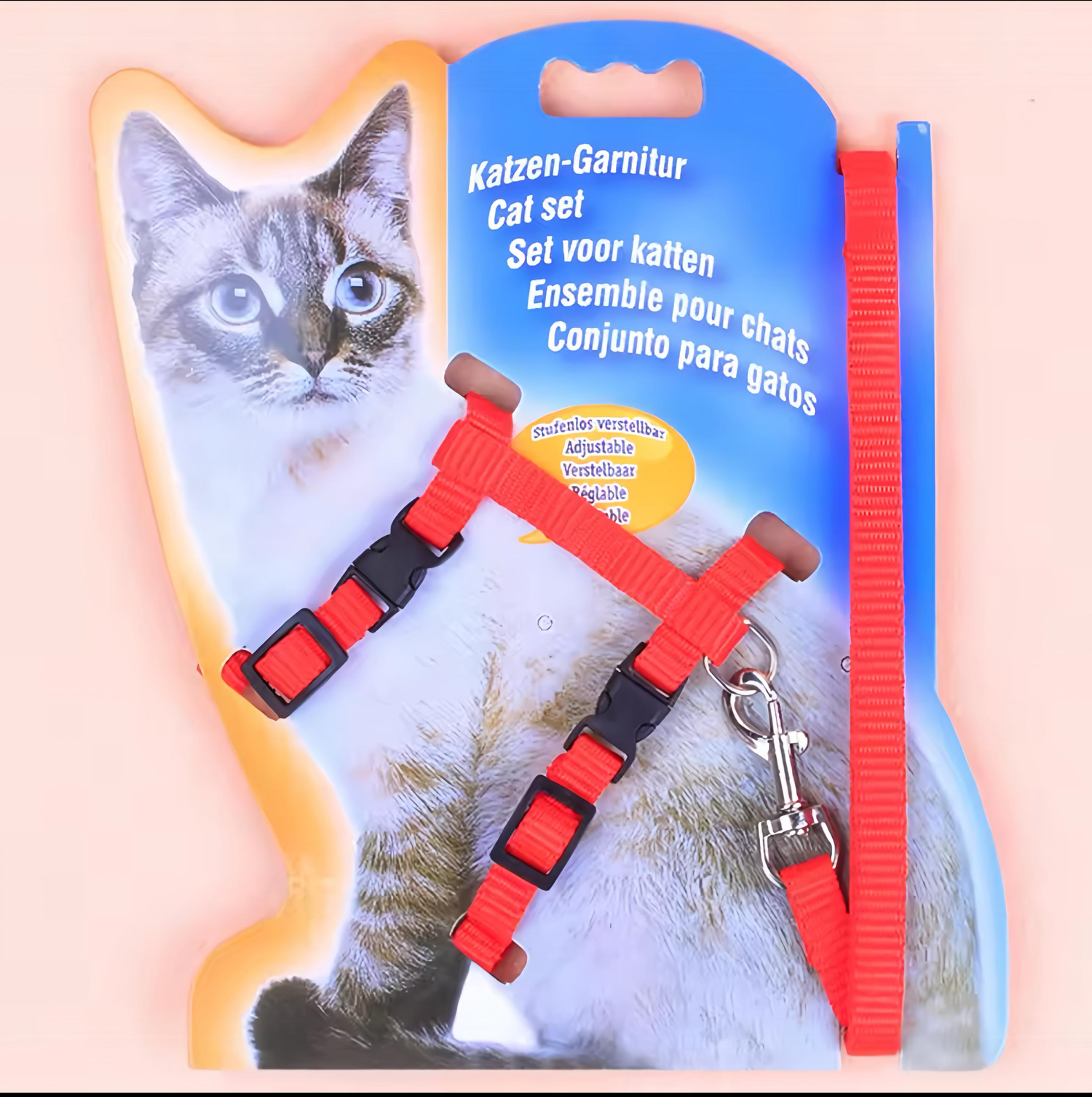 Colorful Adjustable Cat Harness & Leash Set – Lightweight, Durable, and Safe for Daily Walks