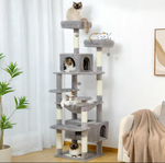 Large Cat Tree Tower for Indoor Cats With Sisal-Covered Scratching Posts Spacious Hammock Padded Perches and Cozy Condo