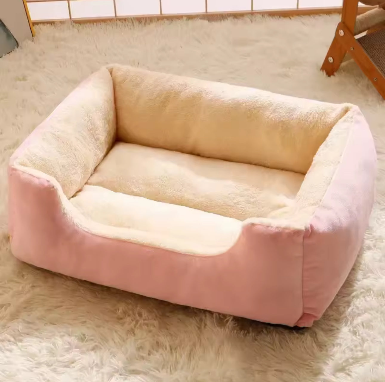 Luxury Soft Plush Bed for Cats & Small Dogs – Cozy Rectangular Design