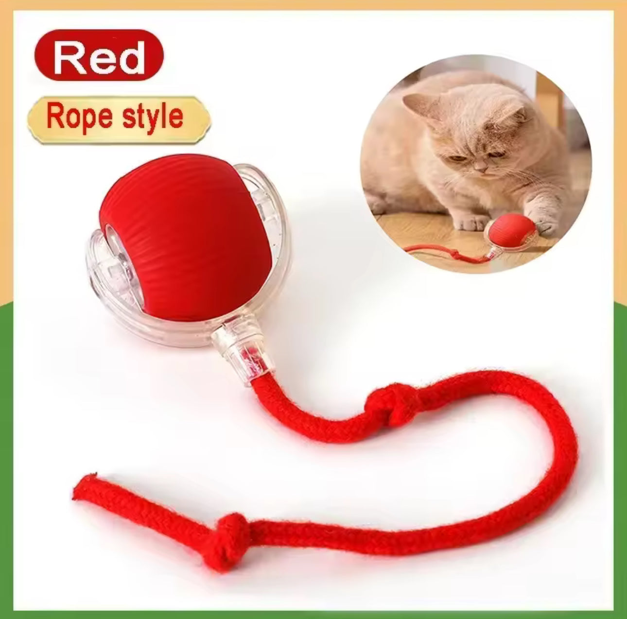 Smart Rechargeable Pet Toy Ball – Interactive Rolling Ball for Cats & Small Dogs | USB Charging | Durable & Quiet