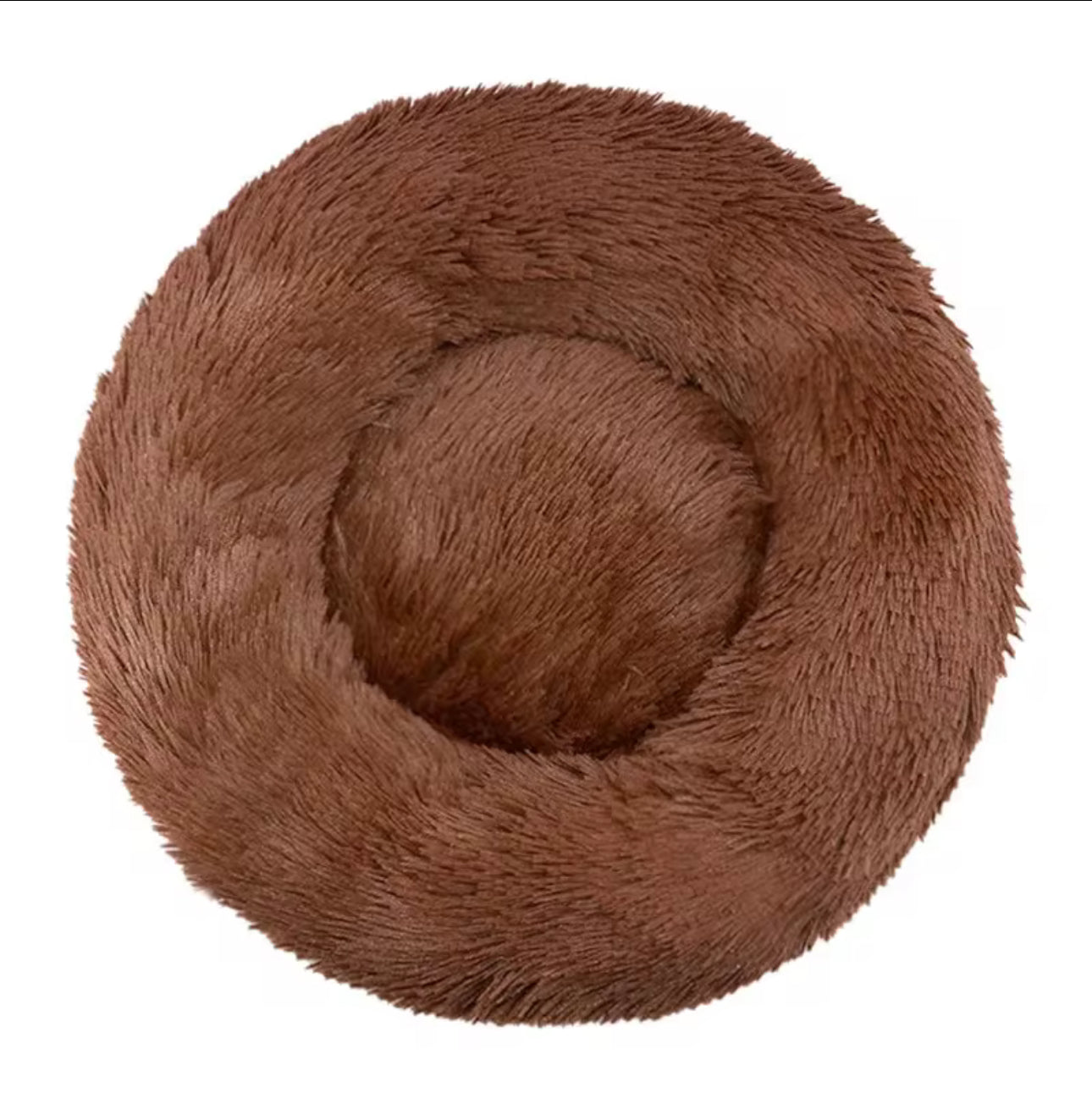 Luxury Fluffy Donut Pet Bed – Calming Nest for Dogs & Cats